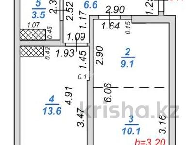 1-комнатная квартира · 43 м² · 8/9 этаж, К. Толеметова 64/3 — Казиева за 36 млн ₸ в Шымкенте, Абайский р-н