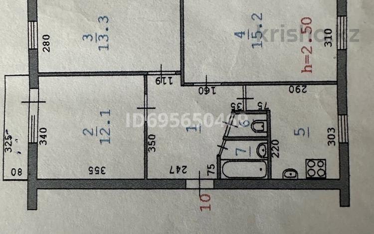 3-комнатная квартира · 58.9 м² · 4/5 этаж, мкр 8 — Бр.Жубанова за 16.5 млн ₸ в Актобе — фото 2