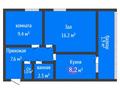 2-бөлмелі пәтер · 46.6 м² · 3/3 қабат, 40 лет Октября 44, бағасы: 16 млн ₸ в Костанае — фото 17