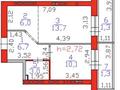 2-комнатная квартира · 42 м² · 7/9 этаж, Акселеу Сейдимбек 7 — Әнет баба-Сығанақ за 29.4 млн ₸ в Астане, Нура р-н — фото 15