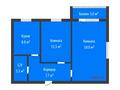 2-бөлмелі пәтер · 50.7 м² · 5/5 қабат, Штабная 16, бағасы: 20.5 млн ₸ в Костанае — фото 2