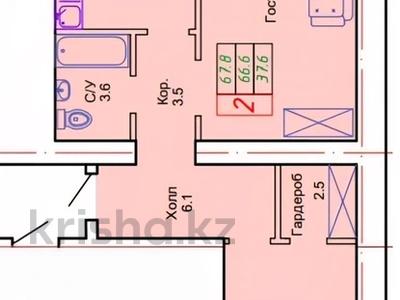 2-комнатная квартира · 67.8 м² · 3/12 этаж, Жубан Молдагалиев 1 за ~ 24.7 млн ₸ в Астане, Есильский р-н