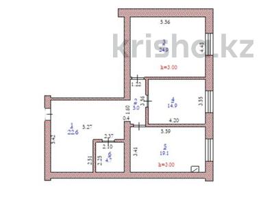 2-комнатная квартира · 91.2 м² · 1/2 этаж, авиатор за 19 млн 〒 в Актобе, мкр Авиагородок