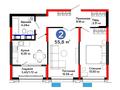 2-комнатная квартира · 55.8 м², мкр Акжайык, Толеметова за ~ 37.2 млн ₸ в Шымкенте, Абайский р-н — фото 3