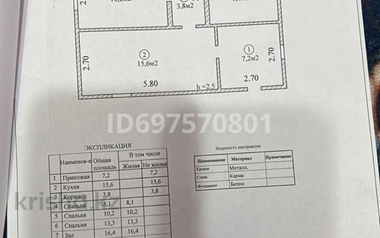 Отдельный дом · 4 комнаты · 90 м² · 8 сот., Бұғымүйіз 1а за 6.5 млн ₸ в Каргалы (п. Фабричный) — фото 3