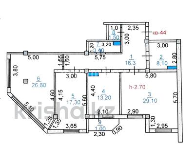 3-комнатная квартира · 116.7 м², мкр Байтерек 10 "б" за 28.5 млн ₸ в Таразе
