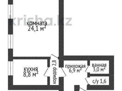 1-комнатная квартира, 47.2 м², 2/5 этаж, Мауленова 18к3 за 12.5 млн 〒 в Костанае