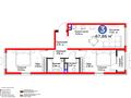 3-бөлмелі пәтер · 68.12 м² · 2/6 қабат, Бауыржана Момышулы 11/14а, бағасы: 44.5 млн ₸ в Алматы