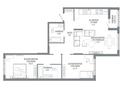 3-комнатная квартира · 77.98 м², Шамши Калдаяков 30/1 за ~ 44.9 млн ₸ в Астане, Сарайшык р-н — фото 3