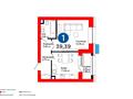 1-комнатная квартира · 39.39 м² · 2/9 этаж, Толе би 63 за 36.5 млн ₸ в Астане, Нура р-н — фото 14
