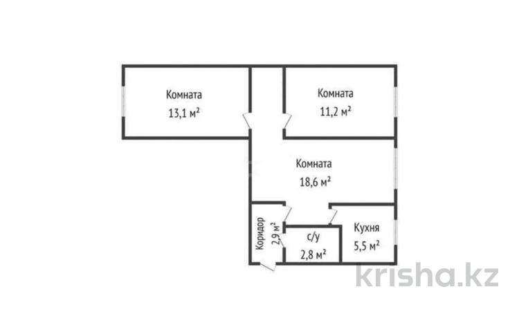 3-комнатная квартира, 57 м², 1/5 этаж, Абая 12 за 15.7 млн 〒 в Костанае — фото 2