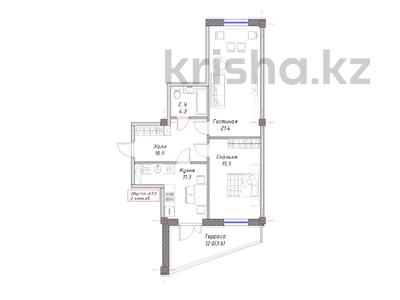 2-бөлмелі пәтер · 67.6 м² · 3/3 қабат, 32 2/2, бағасы: 26.5 млн 〒 в Туркестане