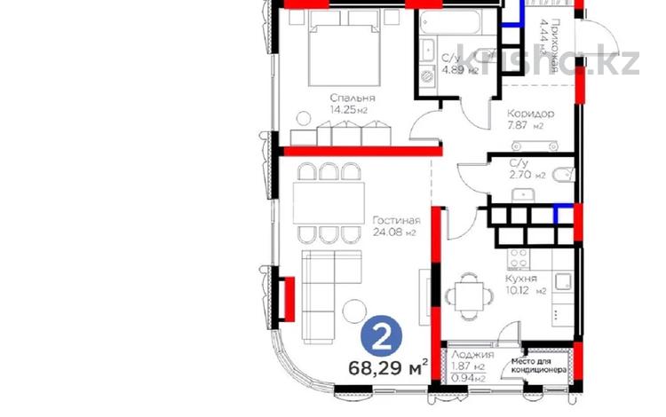 2-комнатная квартира · 68.29 м² · 25/27 этаж, Туран 41 — Сыганак за 67 млн ₸ в Астане, Нура р-н — фото 22