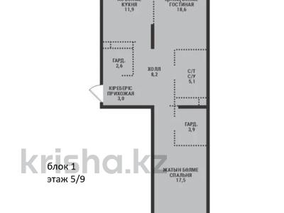 2-бөлмелі пәтер · 72 м² · 5/9 қабат, Ботакоз 5 БЕЗ КОМИССИИ, бағасы: 39.6 млн ₸ в Алматы, Алатауский р-н