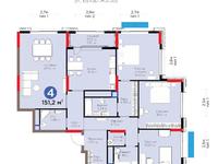 4-комнатная квартира, 151.2 м², 7/20 этаж, Бухар жырау за 130 млн 〒 в Астане, Есильский р-н