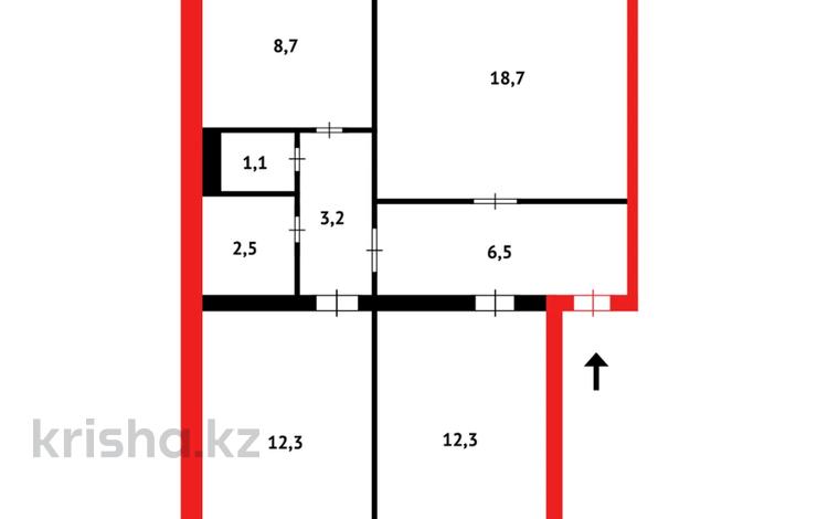 3-комнатная квартира · 66.6 м² · 2/5 этаж, 4 микрорайон за 15 млн ₸ в Абай — фото 2