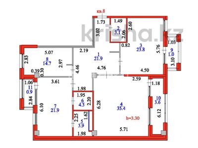3-комнатная квартира, 136 м², 5/6 этаж, Акмешит 19/7 за 125 млн 〒 в Астане, Есильский р-н