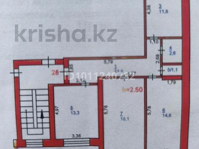 3-комнатная квартира · 74.7 м² · 4/4 этаж, Железнодорожная 16 за 16.5 млн 〒 в Аксу