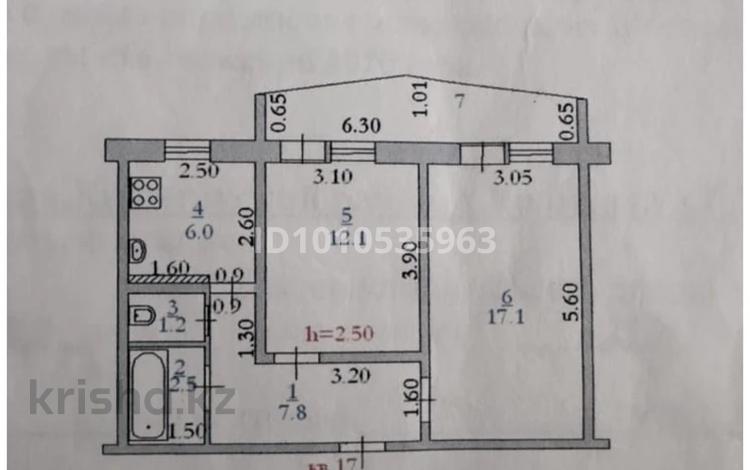 2-комнатная квартира · 52 м² · 4/5 этаж, Г.Жубанова 1а — Г.Жубанова 1а за 12 млн ₸ в Хромтау — фото 2