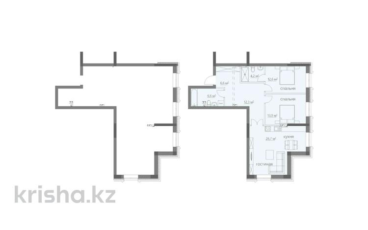 3-бөлмелі пәтер · 85.4 м², мкр Новый Город, ​Улица Комиссарова 27, бағасы: ~ 61.5 млн ₸ в Караганде, Казыбек би р-н — фото 2