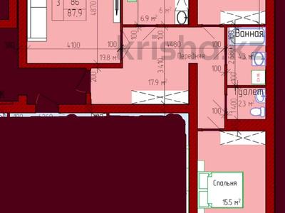 3-комнатная квартира · 87.9 м² · 3/9 этаж, Рабочая 160 за ~ 36.9 млн ₸ в Костанае