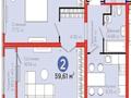 2-комнатная квартира · 59.61 м² · 5/12 этаж, Улы Дала 14 за 42 млн ₸ в Астане, Нура р-н — фото 6