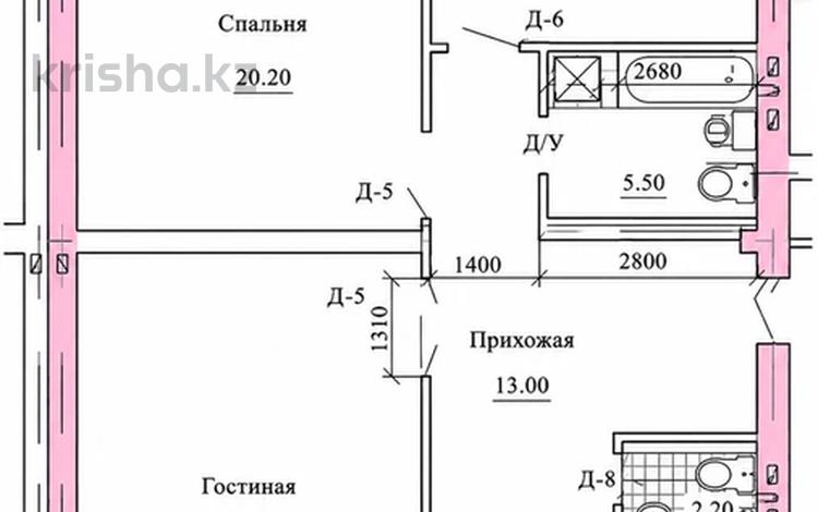 2-бөлмелі пәтер · 125 м² · 2/9 қабат, Алтын орда ш/а. 19г — Тауелсиздик-Х. Досмухамедулы, бағасы: 38.5 млн ₸ в Актобе, мкр. Алтын орда — фото 2