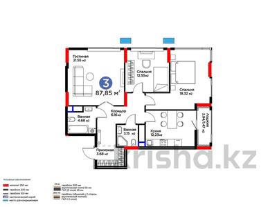 3-комнатная квартира · 88 м² · 14/15 этаж, С ГОТОВЫМ РЕМОНТОМ срочно за 85 млн ₸ в Астане, Есильский р-н