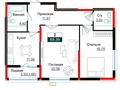 2-бөлмелі пәтер · 69 м², Е 882 13, бағасы: ~ 32.5 млн ₸ в Астане, Нура р-н — фото 4