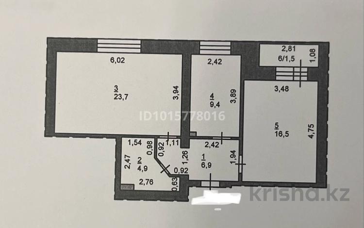 2-комнатная квартира · 64.2 м² · 5/9 этаж, Ладожская 27 к2 — мкрн Достык за 31 млн ₸ в Павлодаре — фото 2