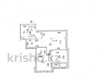 3-комнатная квартира · 83.4 м² · 3/10 этаж, Тыныбаева 14 за 86 млн ₸ в Астане, Алматы р-н