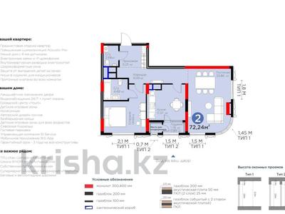 2-комнатная квартира · 73 м² · 25/27 этаж, Туран 41 — ‼️ГОРЯЧКА ‼️БИЗНЕС ‼️ ВИДОВАЯ за 57 млн ₸ в Астане