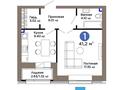 1-бөлмелі пәтер · 41.2 м² · 6/12 қабат, Турара Рыскулова 24 а, бағасы: 31 млн ₸ в Астане, Есильский р-н — фото 2