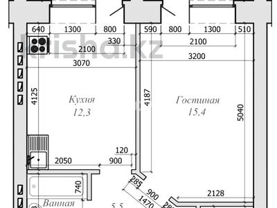 1-бөлмелі пәтер · 43.6 м² · 2/8 қабат, мкр. Алтын орда д2 — микрорайон Алтый Орда, бағасы: 16.5 млн ₸ в Актобе
