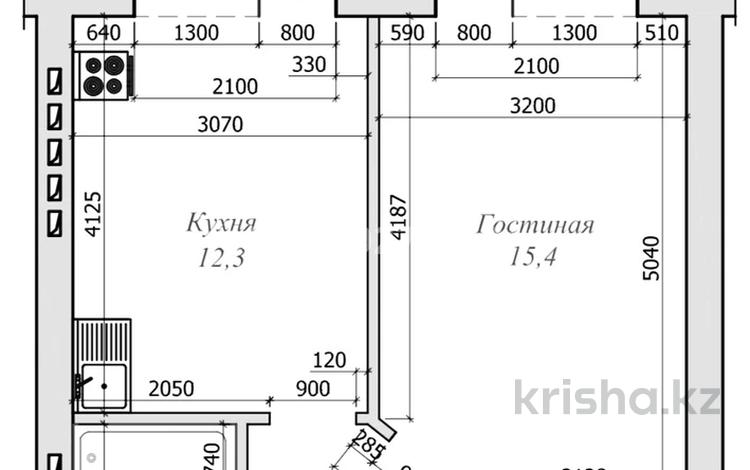 1-бөлмелі пәтер · 43.6 м² · 2/8 қабат, мкр. Алтын орда д2 — микрорайон Алтый Орда, бағасы: 16.5 млн ₸ в Актобе — фото 2