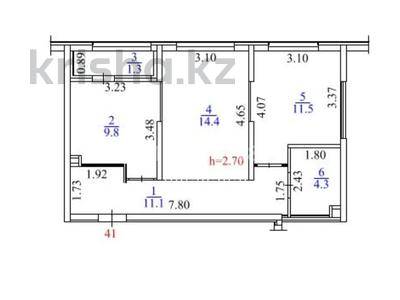 2-бөлмелі пәтер · 52.4 м² · 2/6 қабат, Бауыржана Момышулы, бағасы: 36 млн ₸ в Алматы, Алатауский р-н