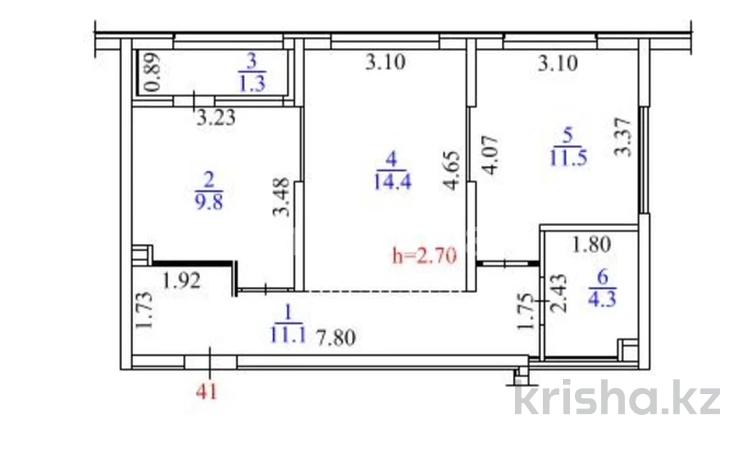 2-бөлмелі пәтер · 52.4 м² · 2/6 қабат, Бауыржана Момышулы, бағасы: 36 млн ₸ в Алматы, Алатауский р-н — фото 13