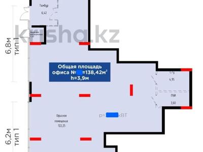 Свободное назначение, офисы, магазины и бутики, склады, общепит, салоны красоты, бани, гостиницы и зоны отдыха, фитнес и спорт, медцентры и аптеки, образование, развлечения, конференц-залы, кабинеты и рабочие места, студии · 138 м² за ~ 1.8 млн 〒 в Астане, Нура р-н