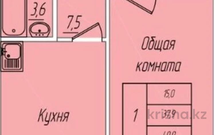 1-бөлмелі пәтер · 40 м² · 1/5 қабат, Промышленная 40А, бағасы: 15.6 млн ₸ в Костанае — фото 2