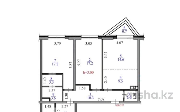 3-бөлмелі пәтер · 86.1 м² · 12/12 қабат, Сагадат Нурмагамбетов 71, бағасы: 73.2 млн ₸ в Алматы, Медеуский р-н — фото 2