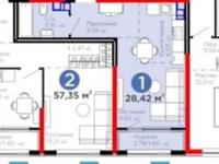 1-комнатная квартира · 28 м² · 4/6 этаж, Тараз 8/1 за 27 млн ₸ в Алматы, Турксибский р-н