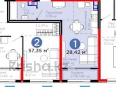 1-бөлмелі пәтер · 28 м² · 4/6 қабат, Тараз 8/1, бағасы: 27 млн ₸ в Алматы, Турксибский р-н