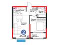 2-бөлмелі пәтер · 45.43 м² · 4/6 қабат, Тараз 8/1, бағасы: ~ 45.4 млн ₸ в Алматы, Турксибский р-н — фото 3