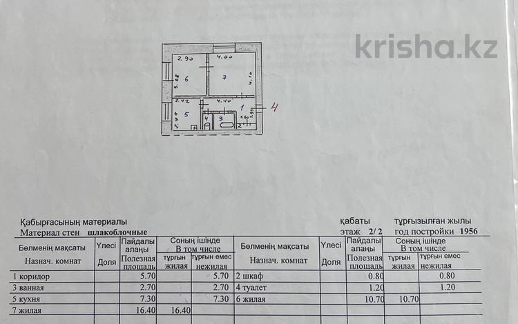 2-бөлмелі пәтер · 45 м² · 2/2 қабат, проспект Женис 7 — Кенесары, бағасы: 20 млн ₸ в Астане, Сарыарка р-н — фото 2