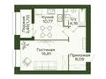 1-комнатная квартира · 40.55 м², Улы Дала 38 за ~ 22.7 млн ₸ в Астане, Нура р-н — фото 2