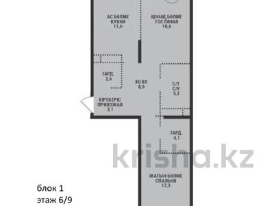 2-бөлмелі пәтер · 71.7 м² · 6/9 қабат, Ботакоз 5 БЕЗ КОМИССИИ, бағасы: ~ 39.4 млн ₸ в Алматы, Алатауский р-н