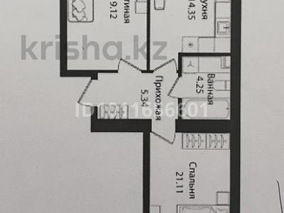 2-бөлмелі пәтер · 66 м² · 11/12 қабат, Улица Чингиз Айтматов, 79/1 79/1 — Шабал Бейсековой, бағасы: 33 млн ₸ в Астане, Сарыарка р-н