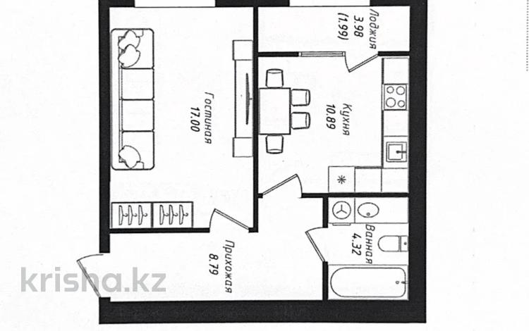 1-комнатная квартира · 42.99 м² · 9/9 этаж, мкр Уркер — Туран-улы дала за 28.5 млн 〒 в Астане, Нура р-н — фото 6