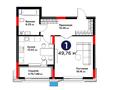 1-бөлмелі пәтер · 49.75 м² · 2/12 қабат, Турар Рыскулов 18, бағасы: ~ 40.3 млн ₸ в Астане, Есильский р-н — фото 3