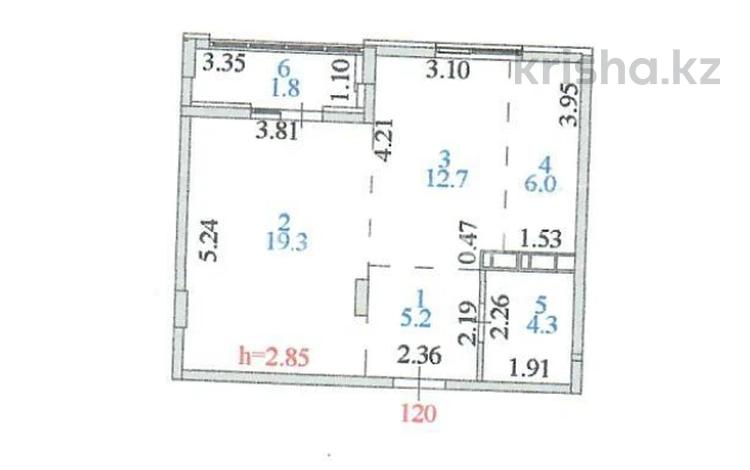 1-комнатная квартира, 49.3 м², 5/9 этаж, E669 13 за ~ 20.1 млн 〒 в Астане, Есильский р-н — фото 2